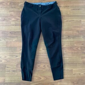 TuffRider ladies black ribbed pull on riding tights, 34